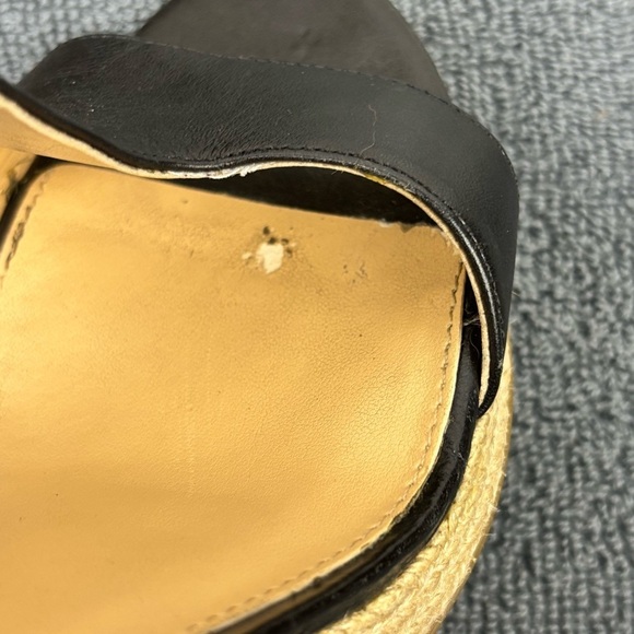 Michael Kors Black T-Strap Women's Wedge Sandals Size 7.5 - Picture 9 of 11